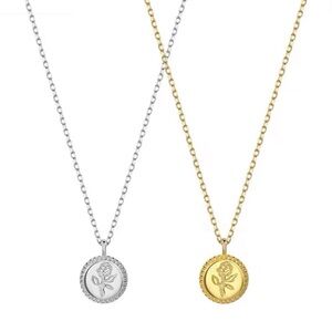 Kate Spade inspired Elegant Romantic Flower Pendant Necklace